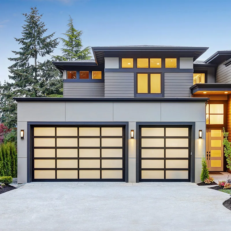 Hihaus новинка 9x7 алюминиевые прозрачные стеклянные гаражные двери из оргстекла цены