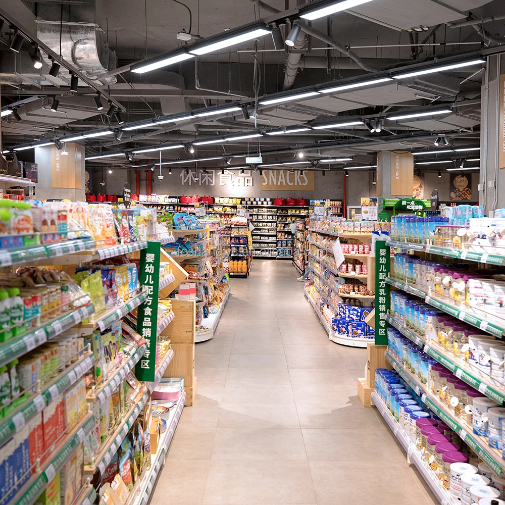Free design of iron and wood shelves supermarket stationery store store shelf design for the entire store