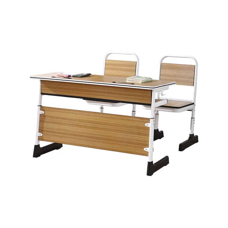 Wholesale Metal Furniture Kindergarten Learning Desk Chair Set for Classroom Bedroom Use Featuring Lifting Plate Reading Writing
