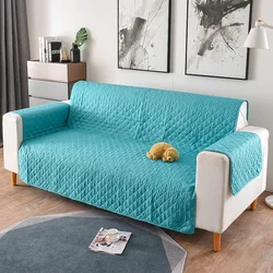 Reversible Quilted Sofa Cover Water Resistant Slipcover Furniture Protector Washable Couch Cover for Kids Dogs Pets
