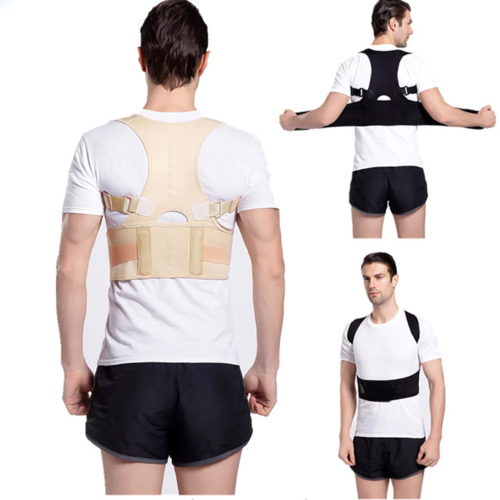 FDBRO Men Women Posture corrector Clavicle Back Support Brace Adjustable Elastic Belt Strap teens Humpback slouching Correction