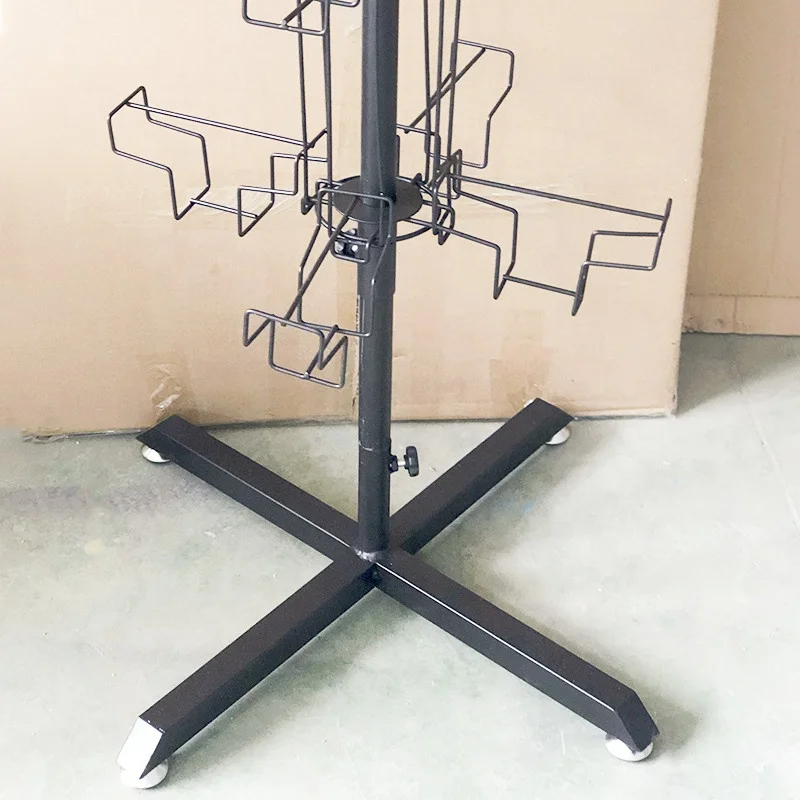 Custom Store Retail Postcard Gift Greeting Card Note Sticker Book Magazine Poster Flyer Metal Wire Rotating Display Rack Stand