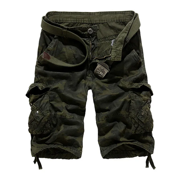 RTSAN-721 Hot selling Causal camo short shorts for summer running Male fashion cargo Cotton camo men pants with big pockets