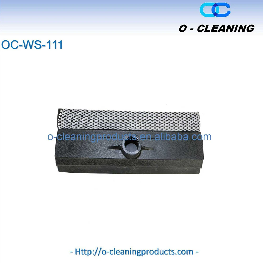 O-Cleaning Professional Window Cleaning Squeegee,Window Washing Netted Sponge Scrubber,Soft Rubber Blade with 53cm Long Handle