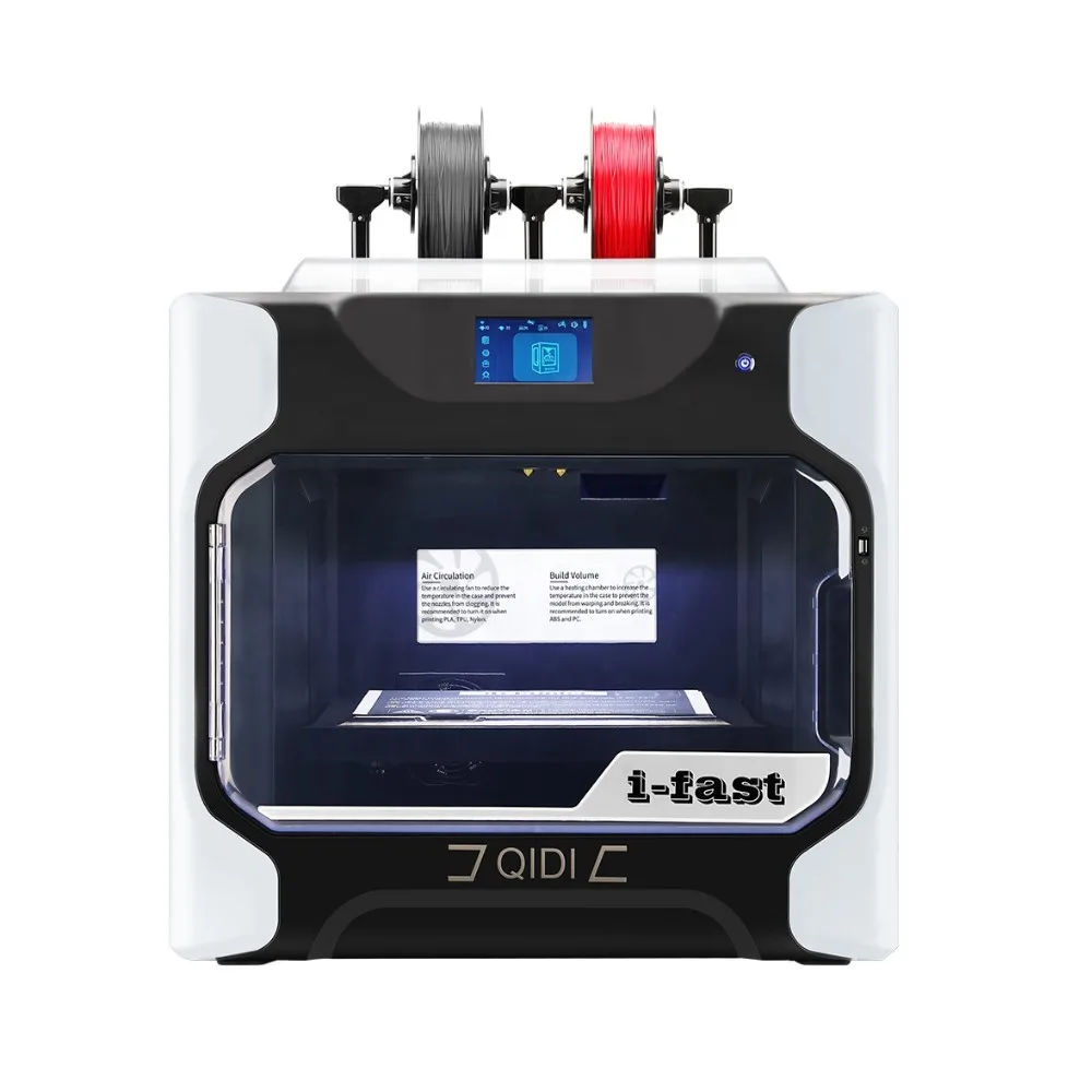 3D-принтер QIDI i-fast большой размер двойной экструдер с дополнительным набором высокотемпературных экструдеров ПК нейлон углеродное волокно 330*250*320 мм