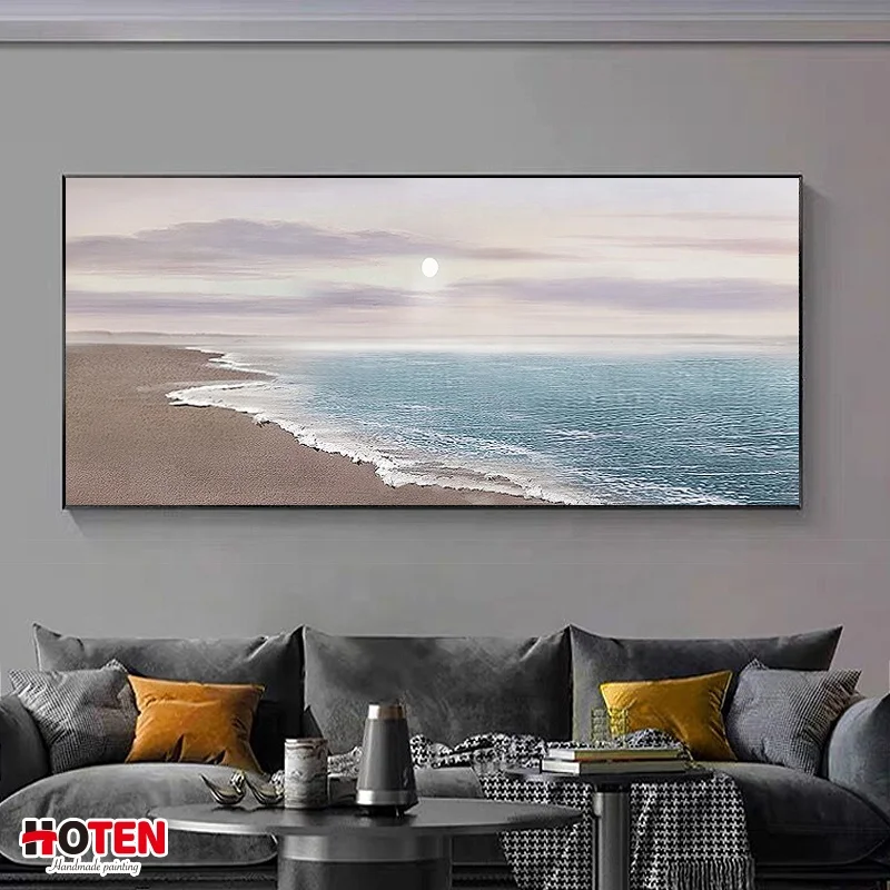 Handpainted Impressionist Sailboat Wall Art Custom Abstract Design Painting Canvas Print Oil Paintings