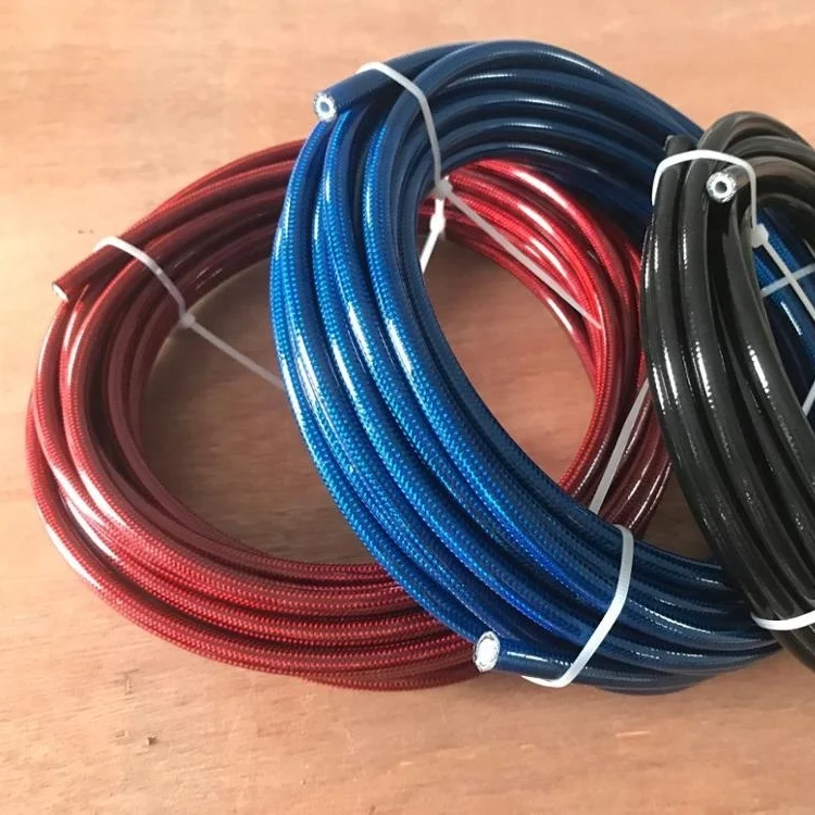 3AN AN3 Colourful PVC PU Cover Stainless Steel Braided Flexible PTFE Brake Clutch hydraulic brake oil Hose