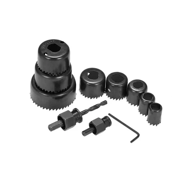 16PCS Woodworking Hole Saw Cutter Kit 19-127mm Drilling Tools Set for Soft Wood PVC Board Plasterboard