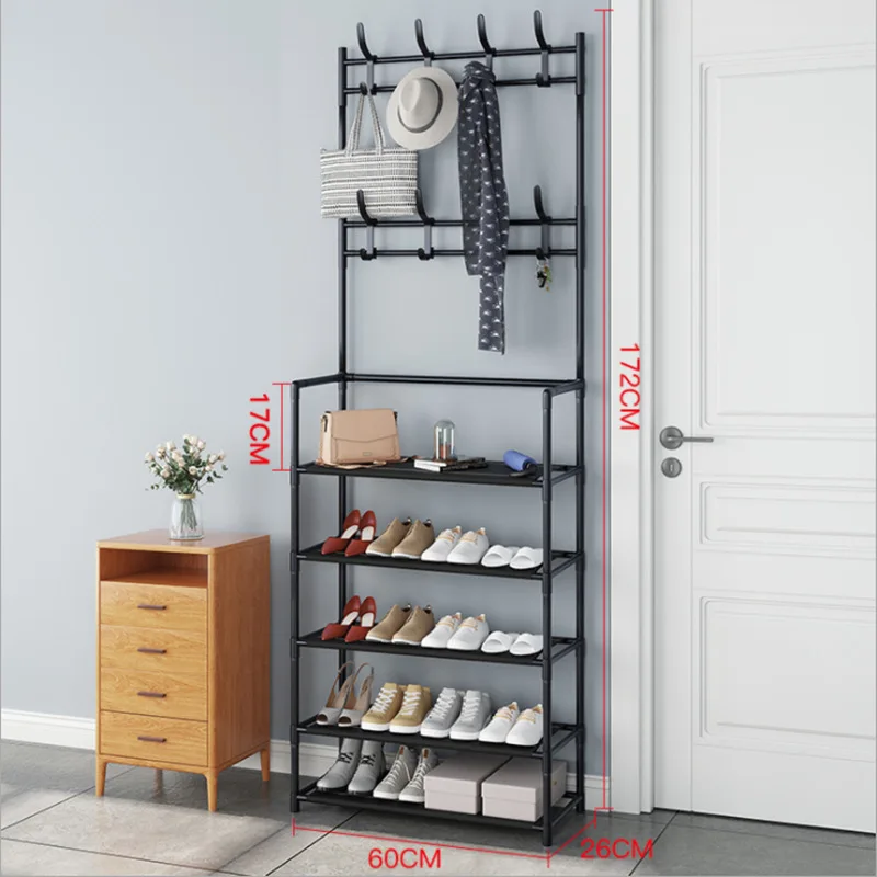 Multifunctional Custom Living Room Furniture Freestanding Coat And Shoes Rack hanger