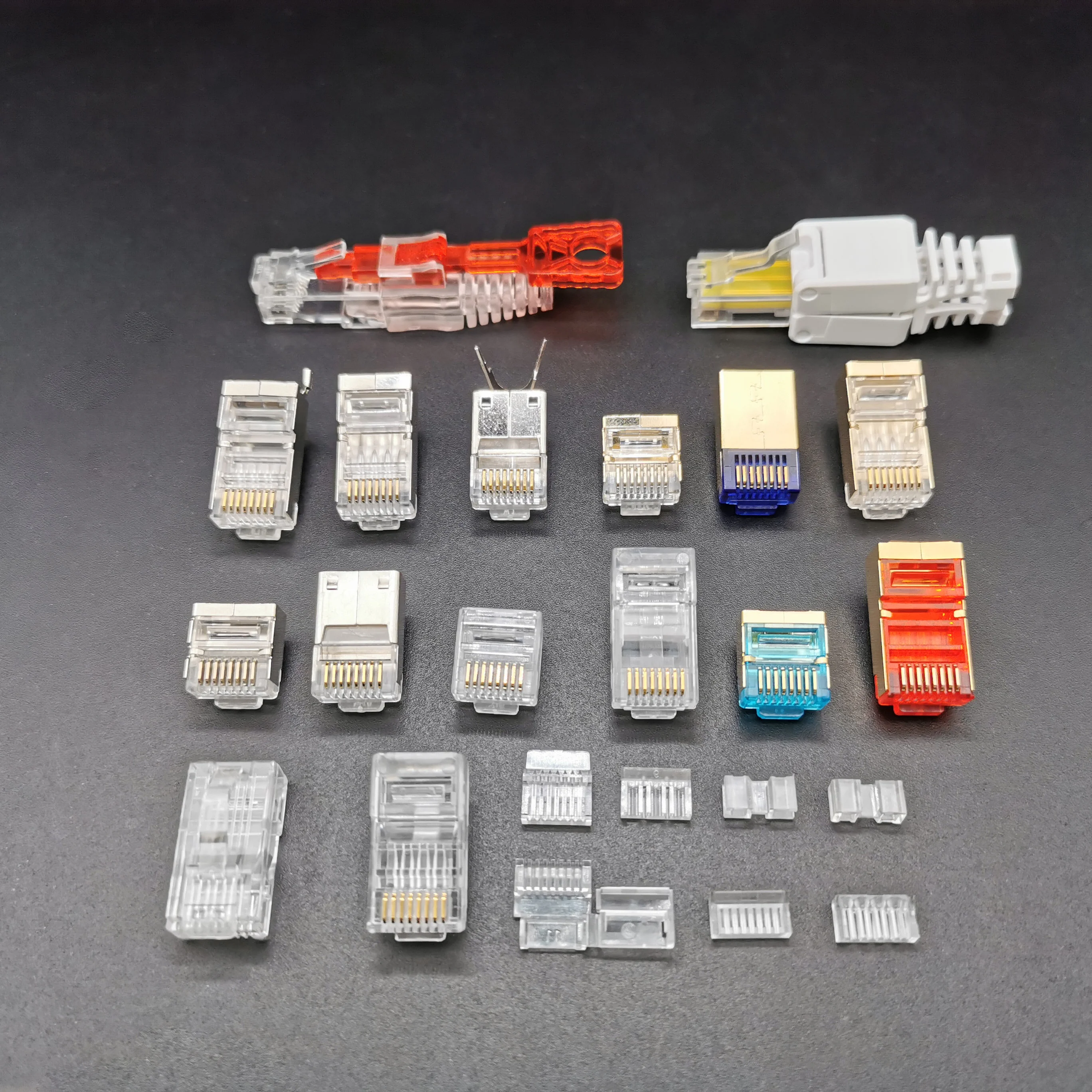 XL-302 Factory  cat5e  RJ45 8p4c bnc conector 4pin modular plug for CCTV system UL product