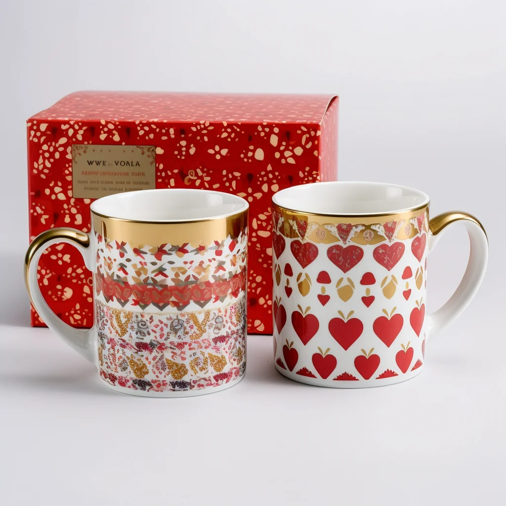 guangzhou ceramic couple mugs ceramic heart valentines day ceramic mug