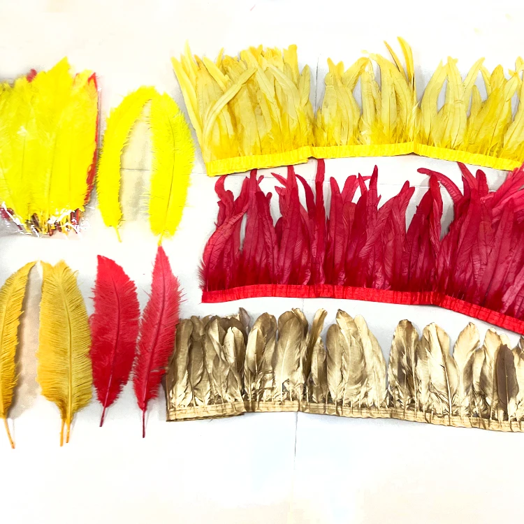 Process feathers carnival crafting rooster trim ostrich feathers for other party decorations