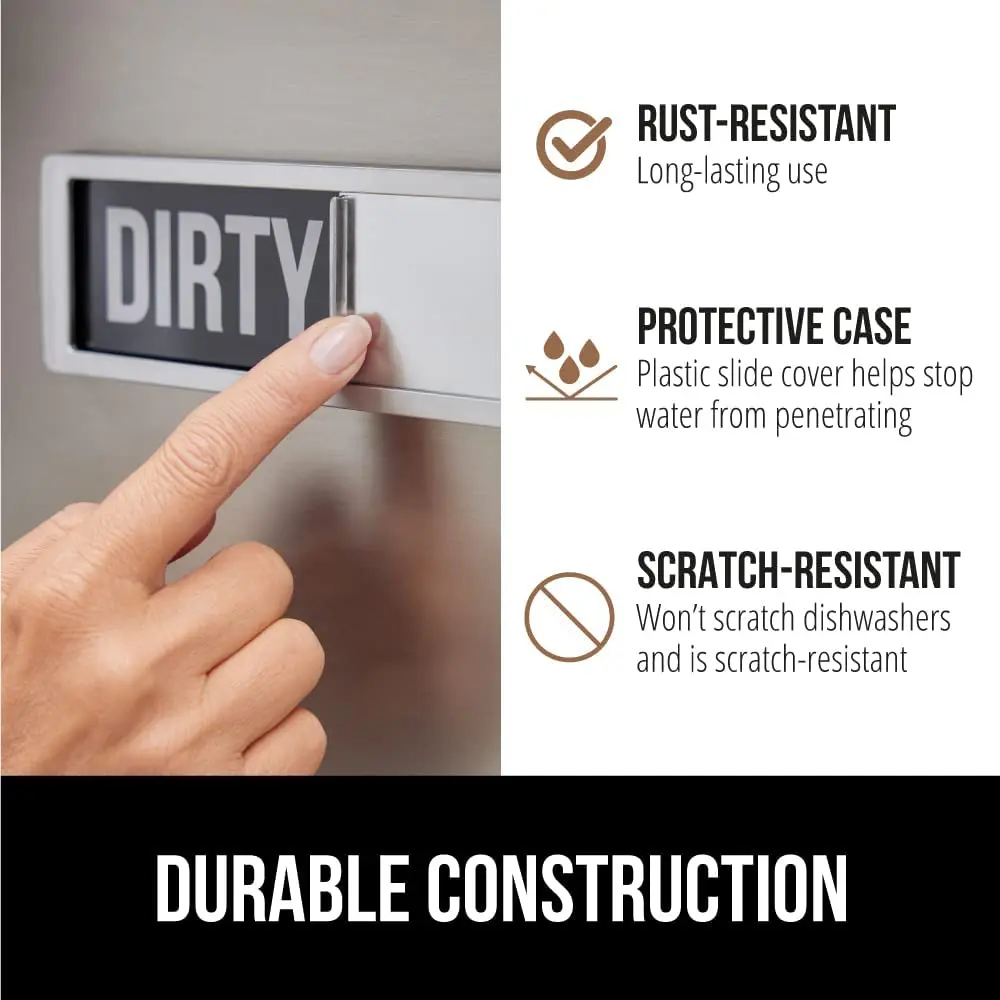 High Quality Acrylic Heavy Duty Shutter Slide Magnets Dishwasher Clean and Dirty Magnet Sign