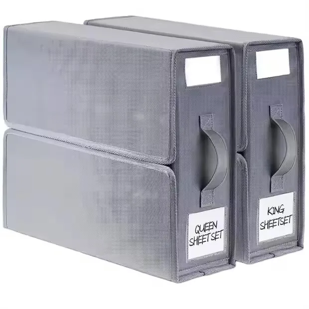 Large Capacity Foldable Bed Sheets Storage Box Dustproof Wardrobe Organiser with Lid Clothes Organising Storage Box