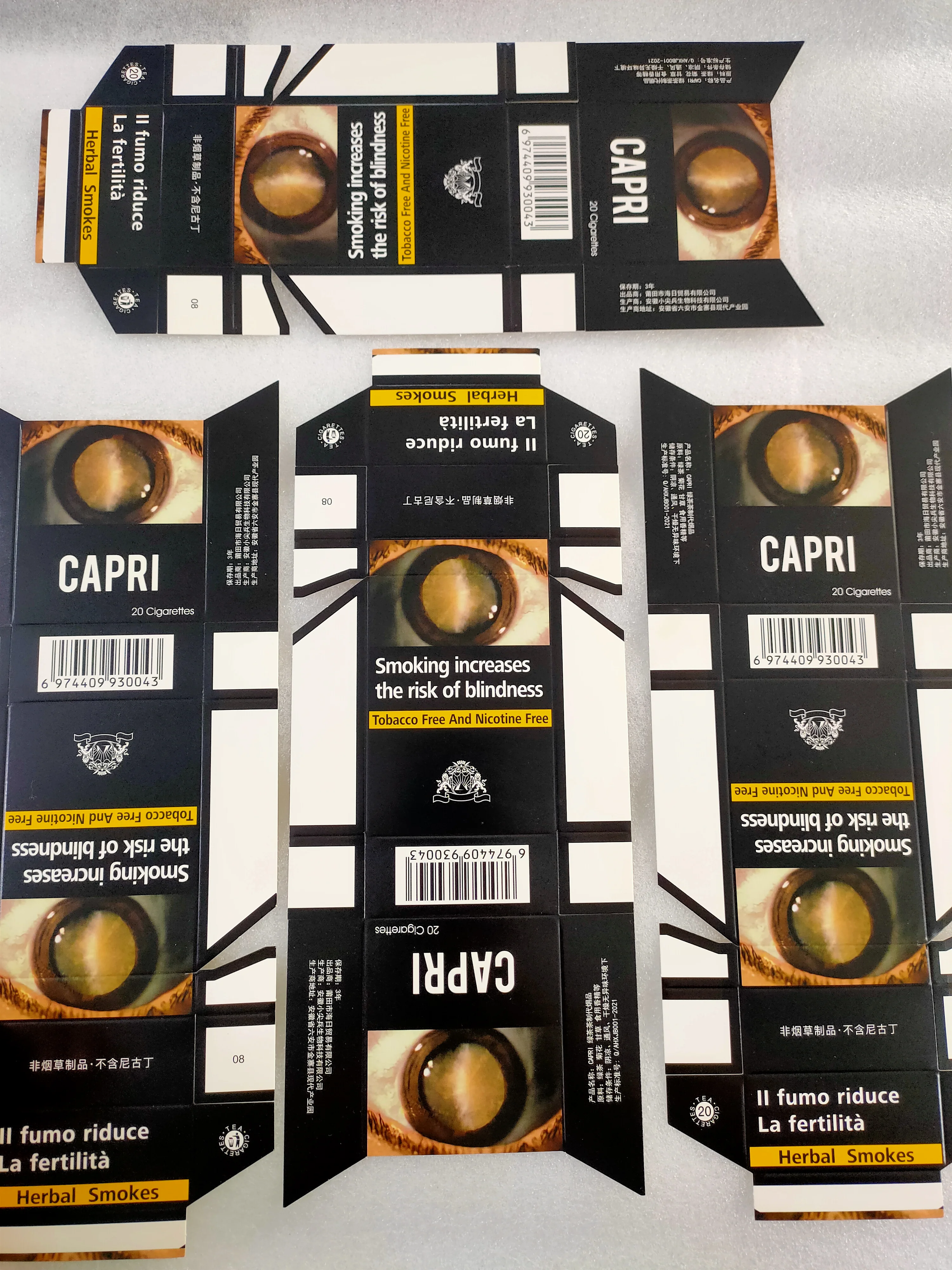 Machine Collapsible Printed Embossing Cigarette Shisha Cartons Cardboard Packing Packs