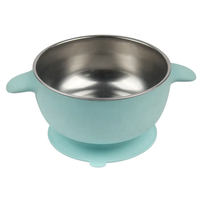 KIds Food Warmer Stainless Steel Bowl Silicone Suction Baby Bowl