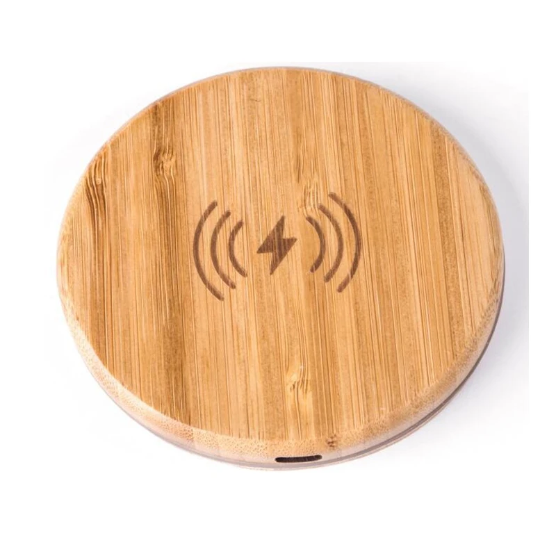 Bamboo wireless charger Factory direct 5W/10W high efficiency wooden polygon wireless charger