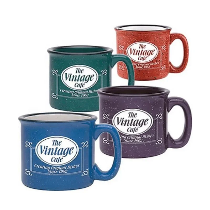 Wholesale Vintage Custom Sublimation Ceramic Enamel Campfire Camping Coffee Mug For Hiking