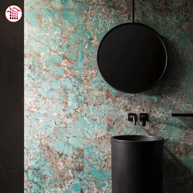 Sintered Stone Green Marble Tile Rock Plate Decoration Background Wall Artificial Stone