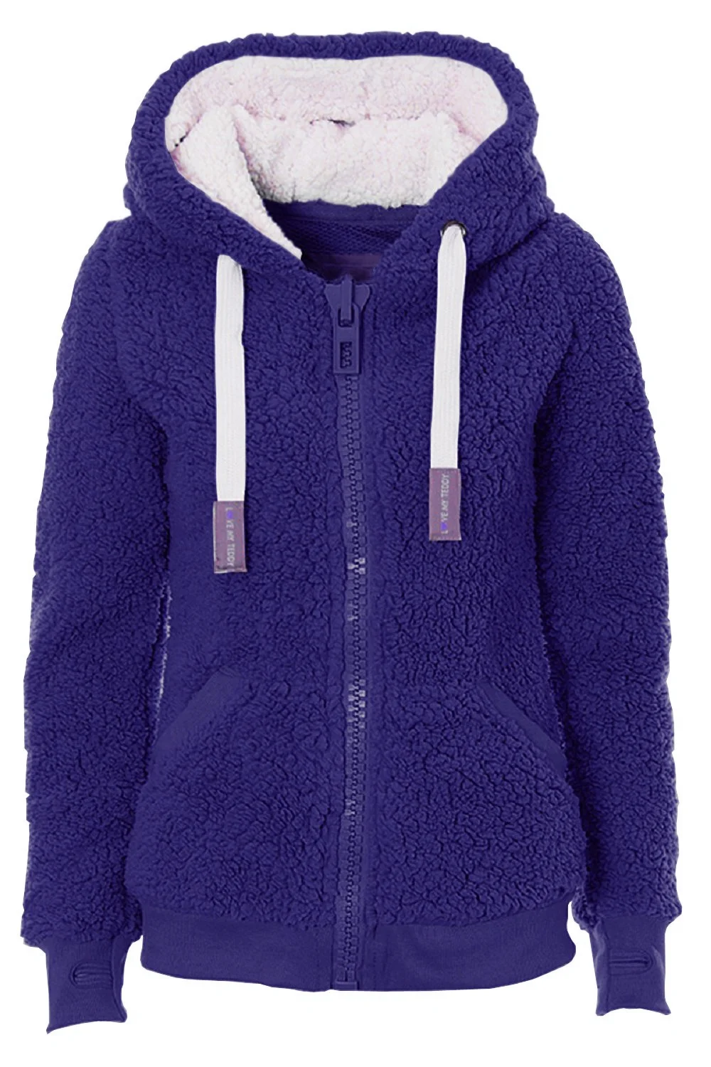 Winter Soft Teddy Hooded Pullover Regular Fit Thickened Weight Short Windbreaker Windproof Custom Women Sherpa Fleece Jacket
