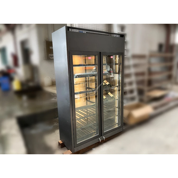 Modern living room wall cabinets household stainless steel glass wine cellar cabinet commercial display wine cellar