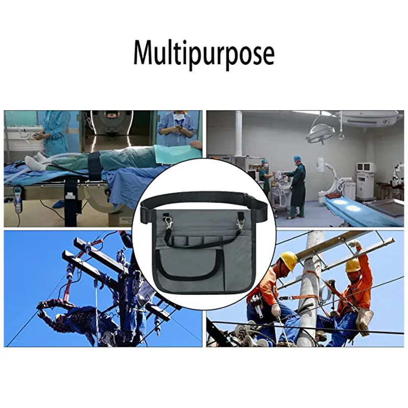 Custom Logo Medical Bag For Nurses Adjustable Waist Bag 600D Oxford Medical Supplies Storage Funny Pack Healthcare Tool Kit Bags