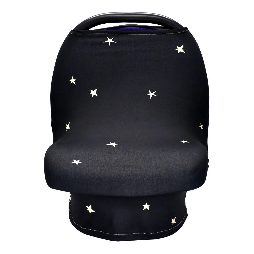 Factory customized dinosaurs elephants printed nursing breastfeeding cover portable stretchy baby car seat cover