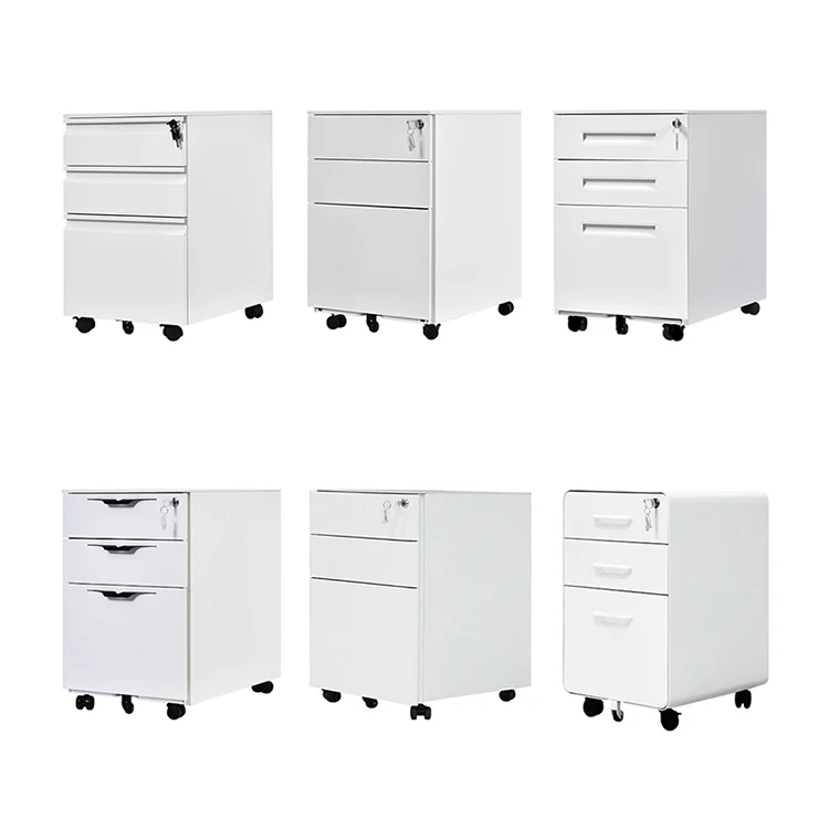 Knock-Down A4 File Metal Filing Office Storage cabinet Mobile Moving Pedestal Cabinet For Sale
