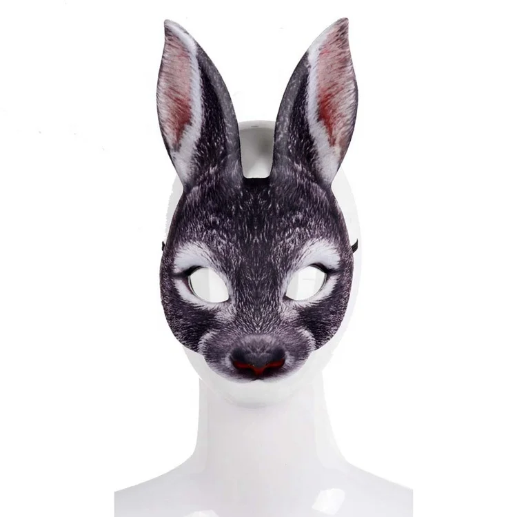 Adult Halloween Animal Head Mask Party Cosplay Masque Carnival Masquerade Accessories Easter party EVA half face rabbit mask