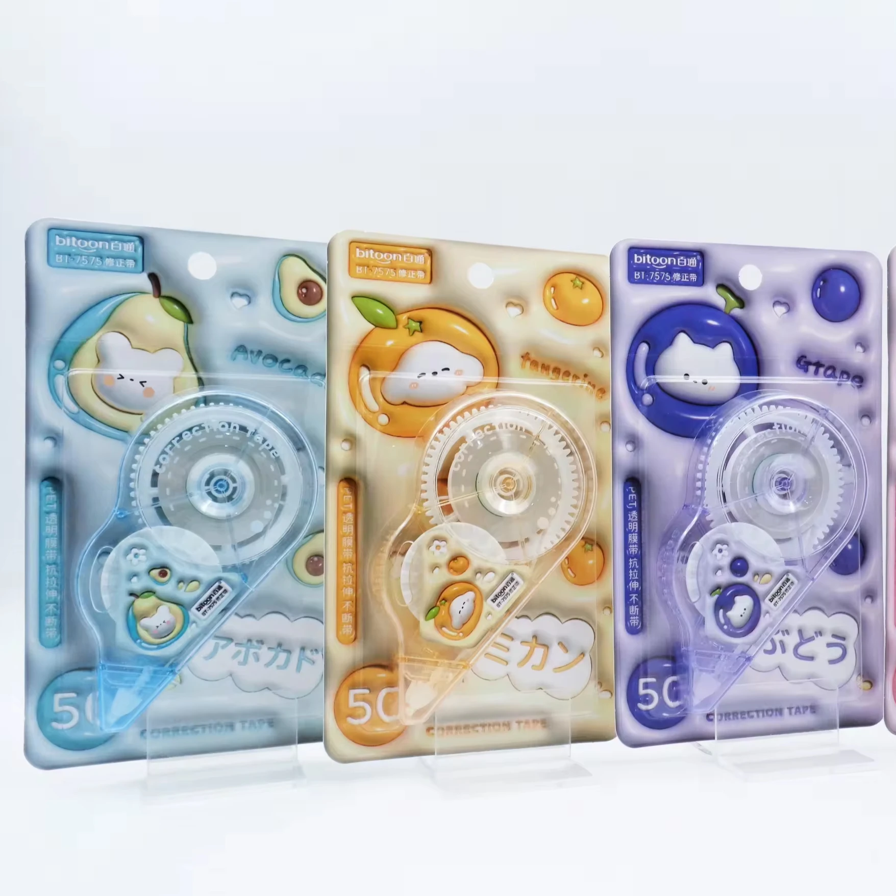 2024 High Quality Cute Cartoon School Stationery Correction Tape Lovely Style Quick Dry Plastic OEM Available