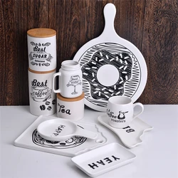 christmas chinese porcelain PIzza Plate Cheese Board Mug White chaozhou ceramic tableware Set For Party Themed