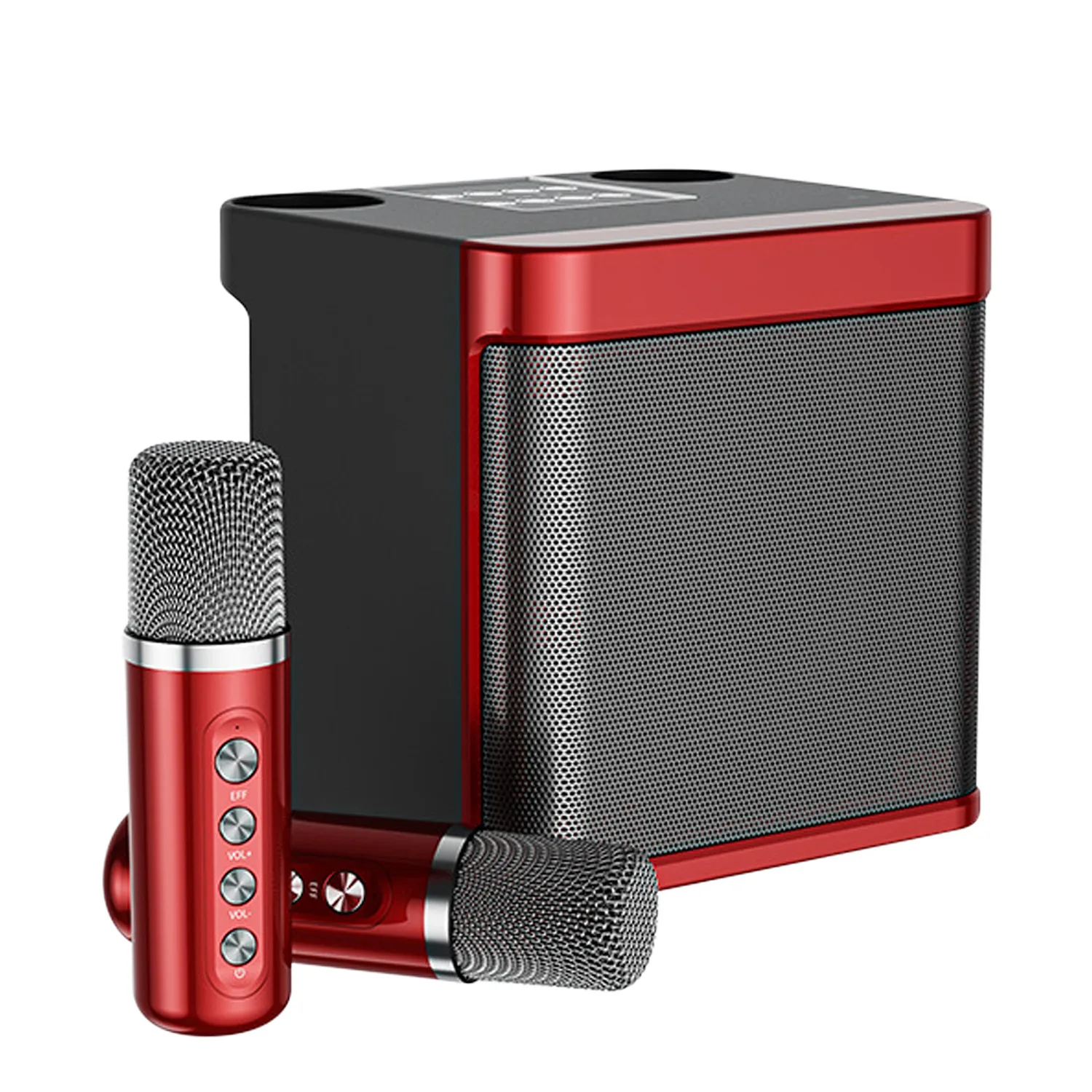 ys203 Wholesale Subwoofer speaker With Double Microphones Home Entertainment Outdoor Wireless Karaoke Speaker YS203