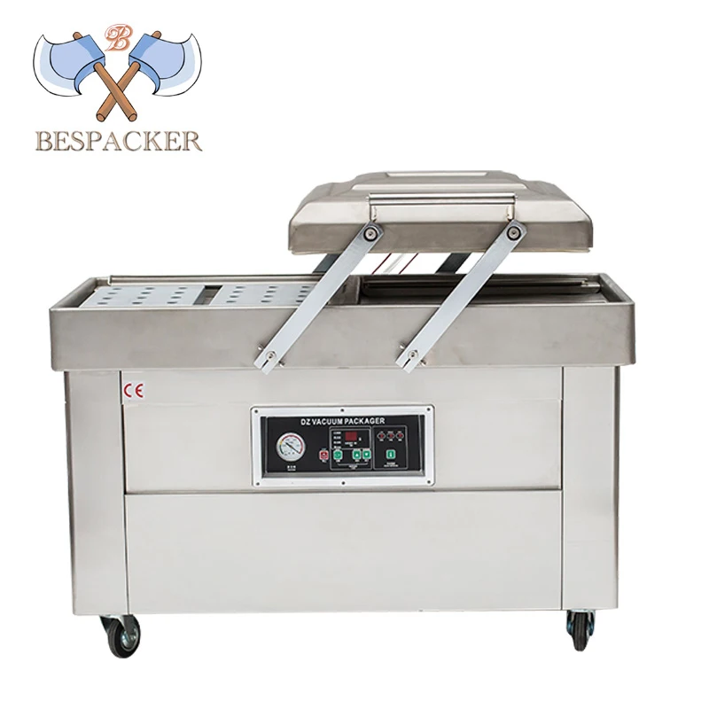 Bespacker DZ400/2SB double chamber packer plastic food container vacuum machine vacuum packaging machine