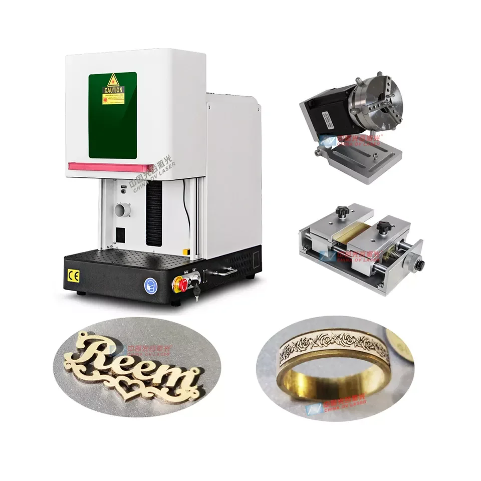 CNC engraving and cutting machine for jewelry small enclosed laser engraving and cutting machine 50W 60W 100W mopa laser