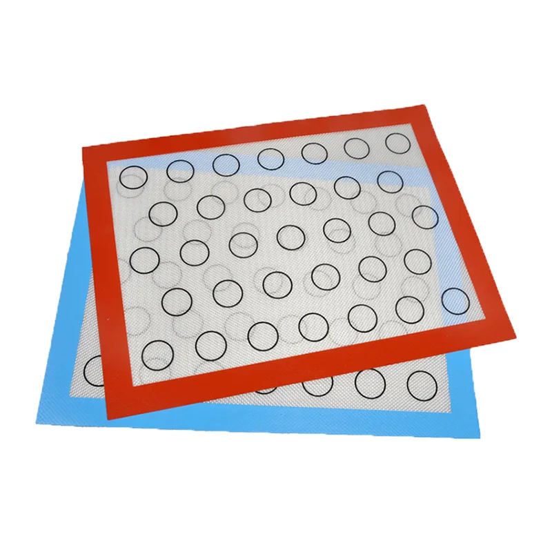 Custom premium eco-friend non-stick air fryer food grade kitchen silicone baking mat set for Macarons