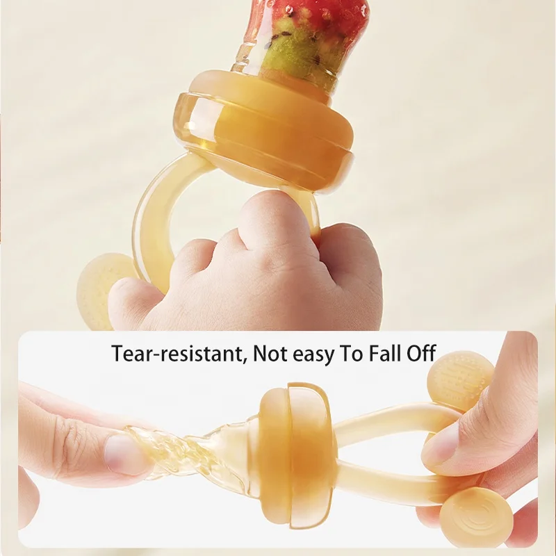 Baby Fruit Feeder Food Pacifier Food Grade Silicone Baby Molar Stick Fruit Food Supplement Baby Fruit Feeder