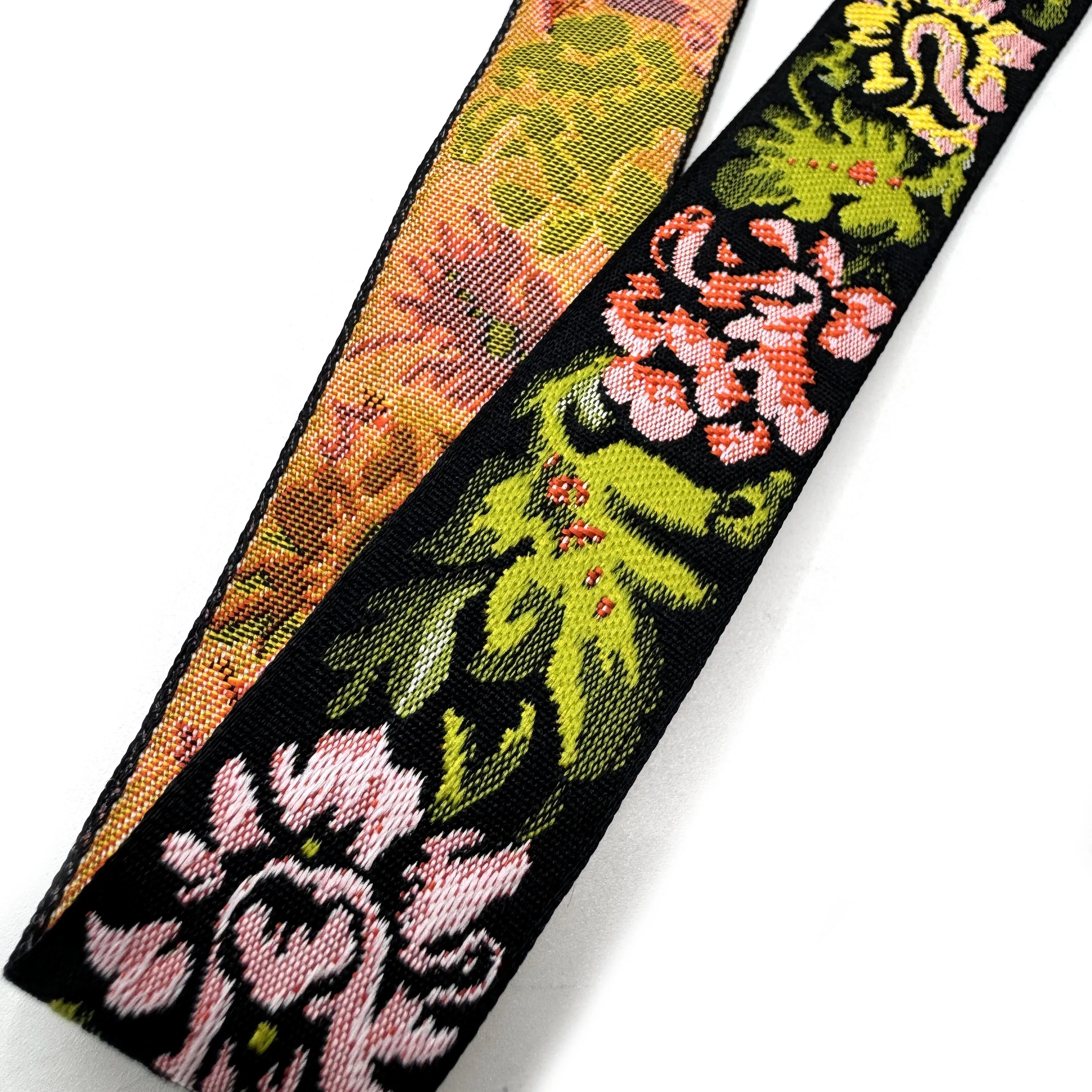 Professional Custom Exquisite Patterns 5 CM Retro Ethnic Wind Polyester Jacquard Webbing For Bag Strap