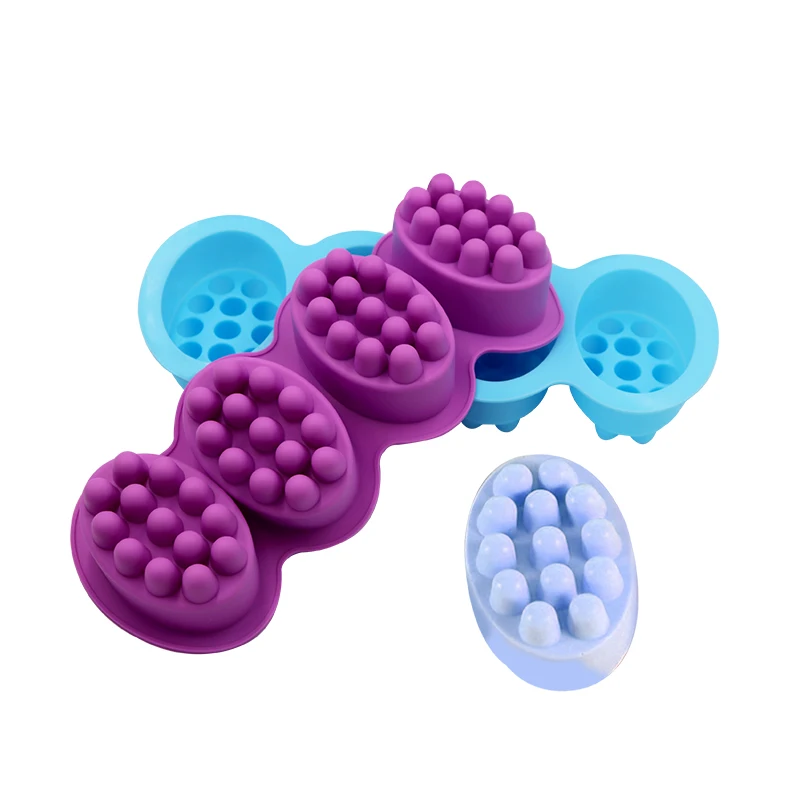 Superior Quality Easy To Demould Massage Soap Silicone Bar Soap Making Handmade Molds Silicone Massage Soap Mold