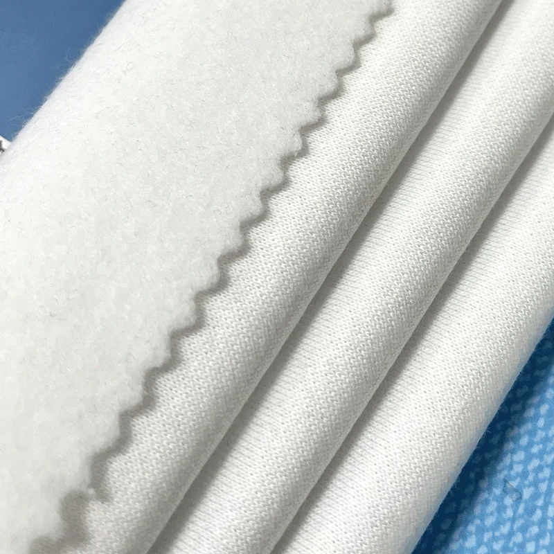 330gsm TC Polar Fleece Fabric 65% Polyester 35% Cotton White French Terry Fleece Brushed Hoodie Fabric