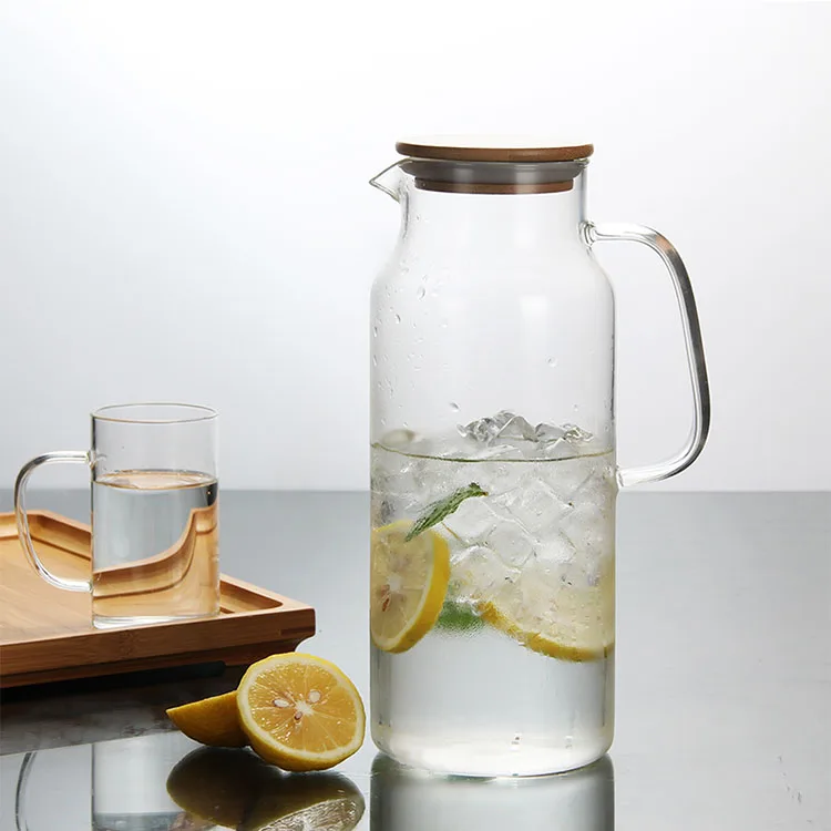 Glass Juice Jug Water Pots & Kettles Drinkware Type Pitcher Jug Sets CLASSIC Transparent Glass