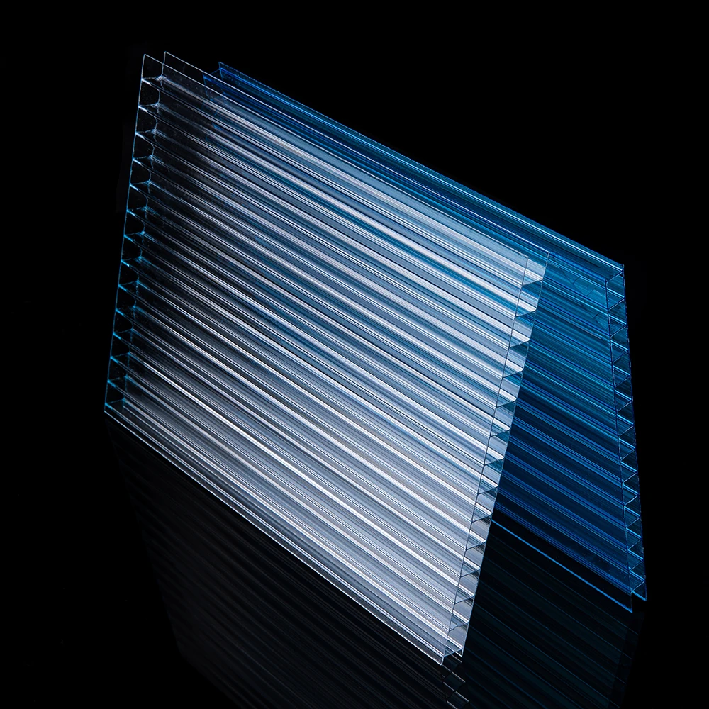 hot sale 6mm hollow transparent twin wall polycarbonate sheet for garden greenhouse
