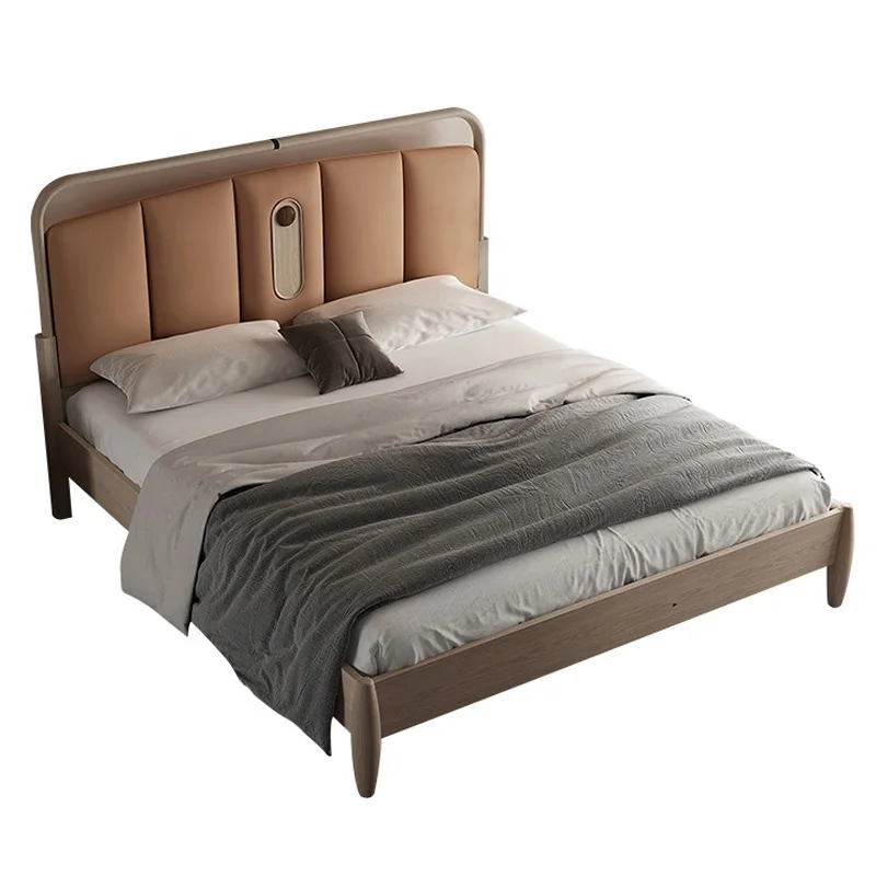 North American light luxury solid wood bedroom furniture double bed modern home luxury bedroom furniture set