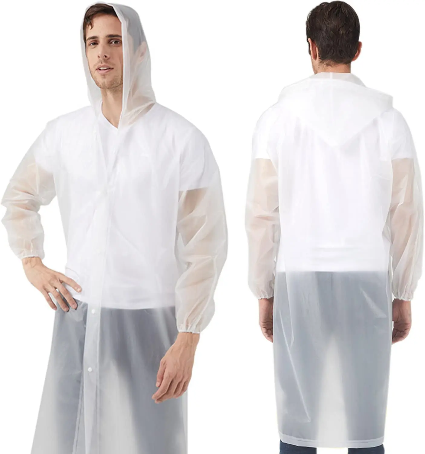 Reusable EVA light weight PEVA 100% waterproof raincoat on sales