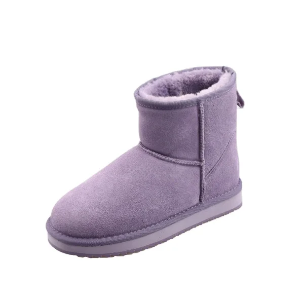 2024 BSCI ugh classic short cow suede winter women ankle snow sheepskin fur australian boots