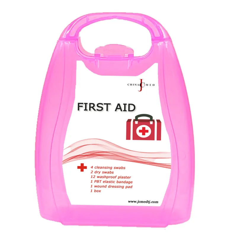 JCMED medical emergency mini pink ABS cute first aid empty box