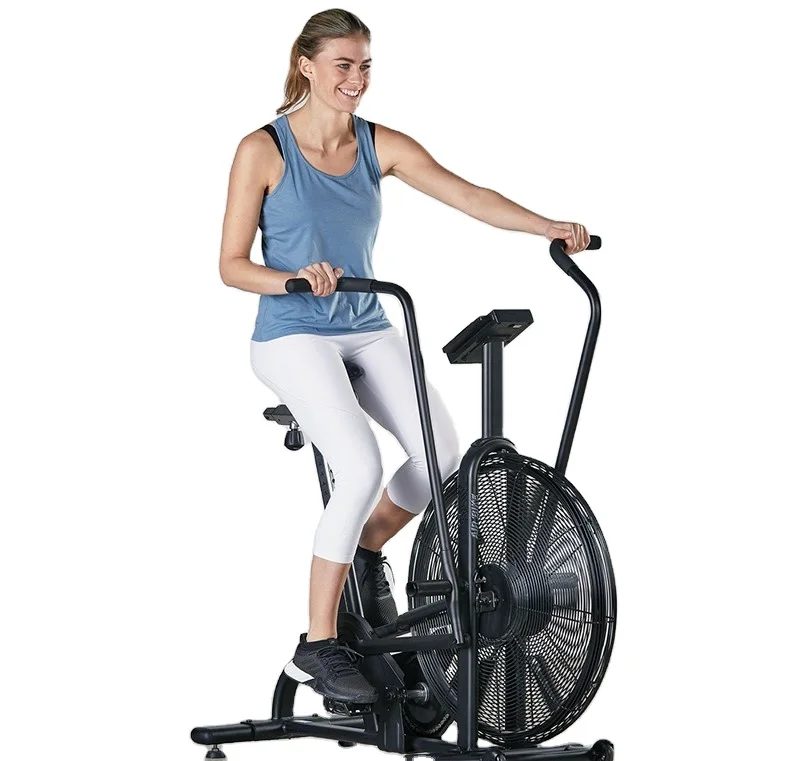 
China Manufacture Gym Spin Fitness Black Exercise Air Bike, Factory Price Commercial Gym Equipment Fitness Air Bike 
