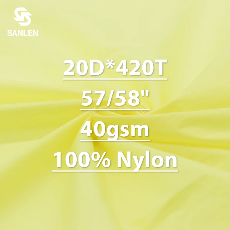 Прозрачная тонкая морщинчатая ткань 20D 420T с полиуретановым покрытием 100% нейлоновая для рыбалки UPF 50 UV Защитная куртка