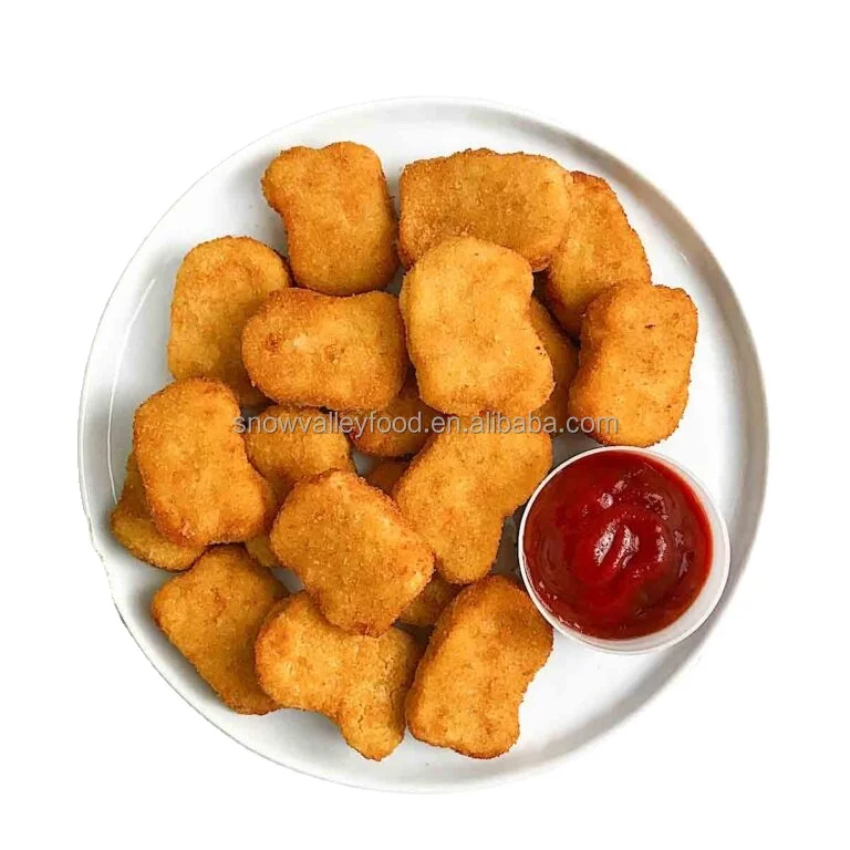 100% Plant Based Vegan Meatless Substitute fast cook Spicy Veggie gummy texture chicken Nuggets by Non-GMO Soy