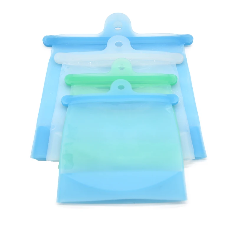 Factory Leakproof Silicone Bags Reusable Food Preservation Storage Bag Silicon for Vaccum Compressed Bag 1-3 Days Square