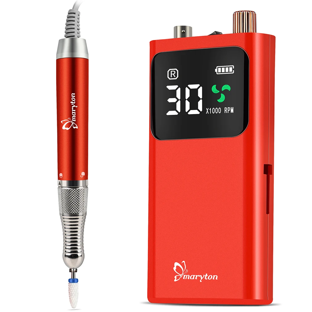 FREE SHIPPING New Upgrade Manicure Tools Rechargeable Electric Nail Drill E File Brushless Motor Portable Nail Drill Machine